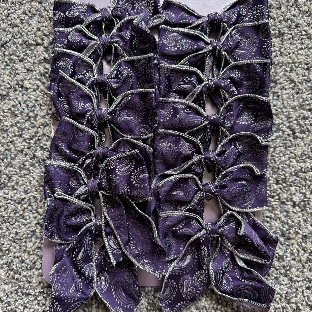 2007 Martha Stewart Decorative Bows Christmas twilight 14‎ Pack- Holidays Purple